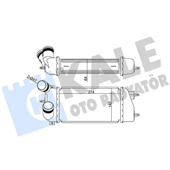 KALE Turbo Radyatörü – 344100 / OEM 0384G2 ürün görseli