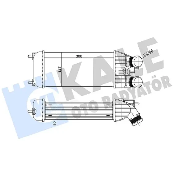 KALE Turbo Radyatörü – 344600 / OEM 9803900780 ürün görseli