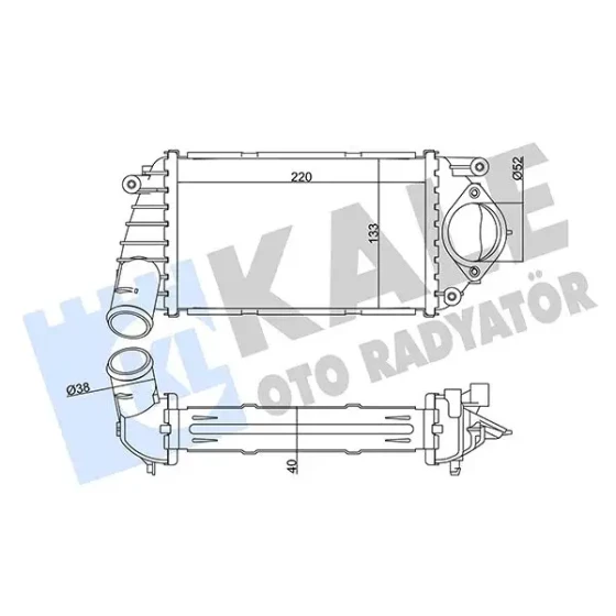 KALE Turbo Radyatörü – 344760 / OEM 6E0145805B ürün görseli