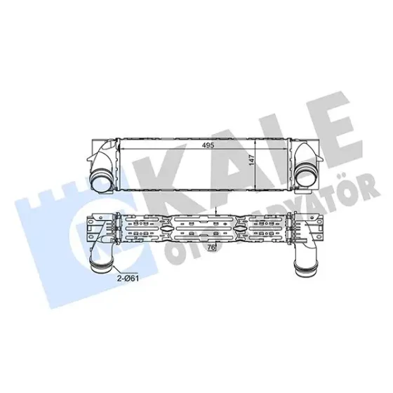 KALE Turbo Radyatörü – 344835 / OEM 17517823570 ürün görseli