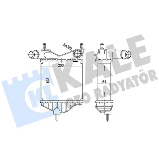 KALE Turbo Radyatörü – 344890 / OEM 51733052 ürün görseli