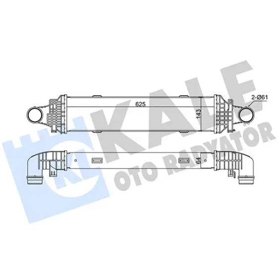 KALE Turbo Radyatörü – 345015 / OEM A2045000200 ürün görseli
