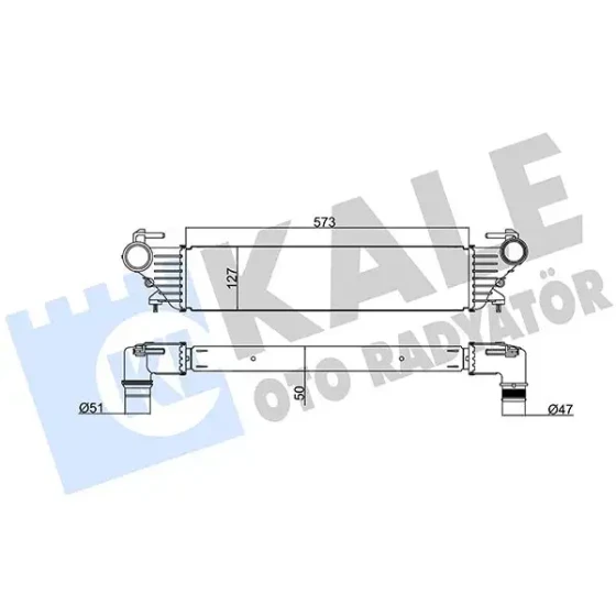 KALE Turbo Radyatörü – 347245 / OEM 51964106 ürün görseli