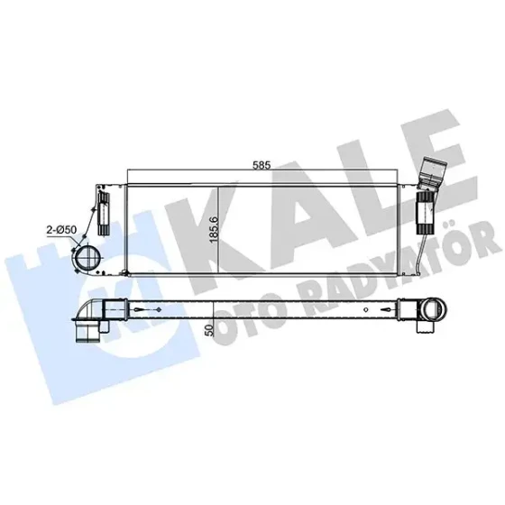 KALE Turbo Radyatörü – 348300 / OEM 8200700172 ürün görseli