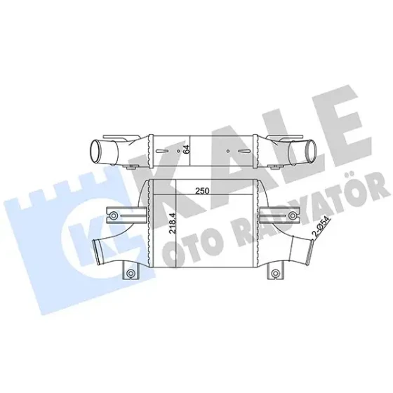 KALE Turbo Radyatörü – 348895 / OEM 1607695880 ürün görseli
