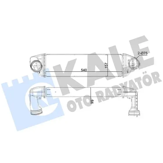 KALE Turbo Radyatörü – 350770 / OEM 17513453726 ürün görseli