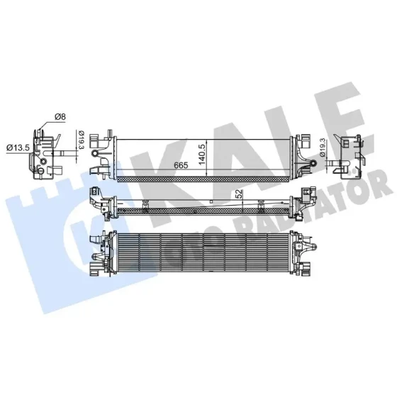 KALE Turbo Radyatörü – 350805 / OEM F1F18D048AB ürün görseli