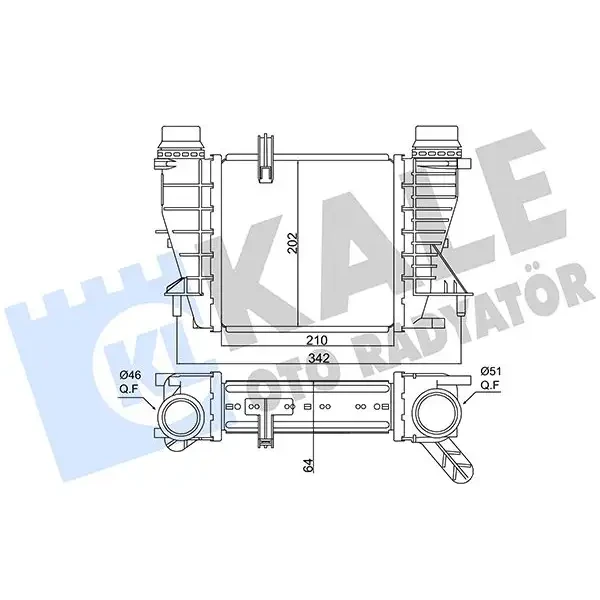 KALE Turbo Radyatörü – 350880 / OEM 144619U20A