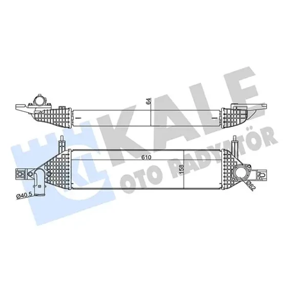 KALE Turbo Radyatörü – 350930 / OEM 14461BB50B ürün görseli