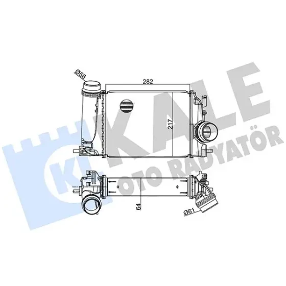 KALE Turbo Radyatörü – 350980 / OEM 144614EA1A ürün görseli