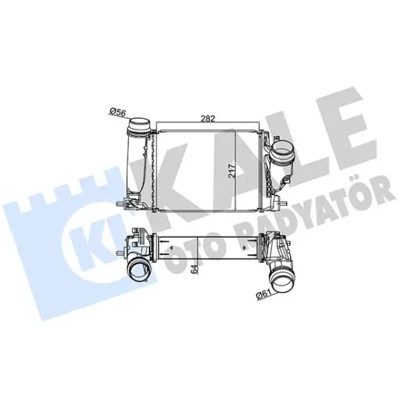 KALE Turbo Radyatörü – 350985 / OEM 144614EB1A ürün görseli