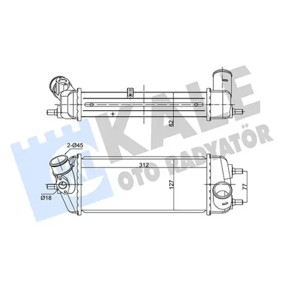 KALE Turbo Radyatörü – 352805 / OEM 282702A451 ürün görseli