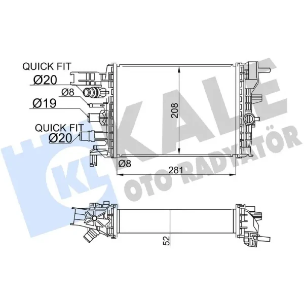 KALE Turbo Radyatörü – 357295 / OEM 214106421R