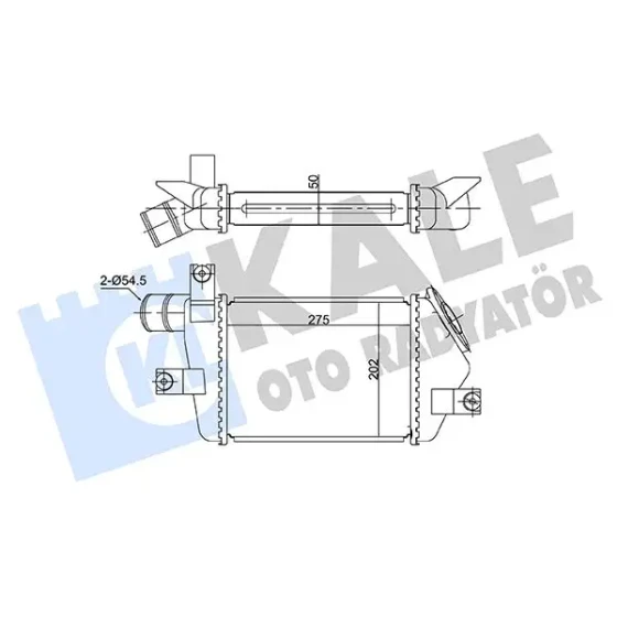 KALE Turbo Radyatörü – 360680 / OEM MN135001 ürün görseli