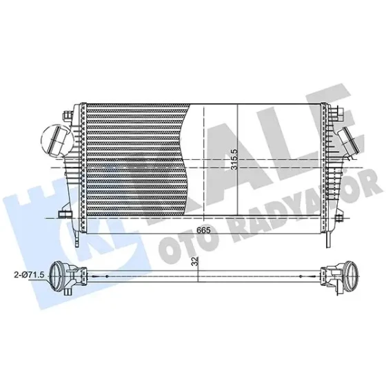 KALE Turbo Radyatörü – 375610 / OEM 22829850 ürün görseli