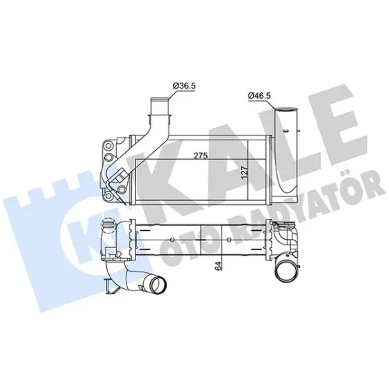 KALE Turbo Radyatörü – 375650 / OEM 179000N040 ürün görseli