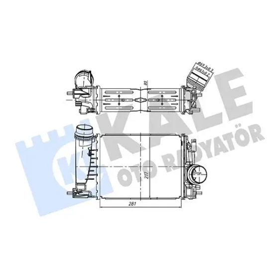 KALE Turbo Radyatörü – 375810 / OEM 144962803R ürün görseli