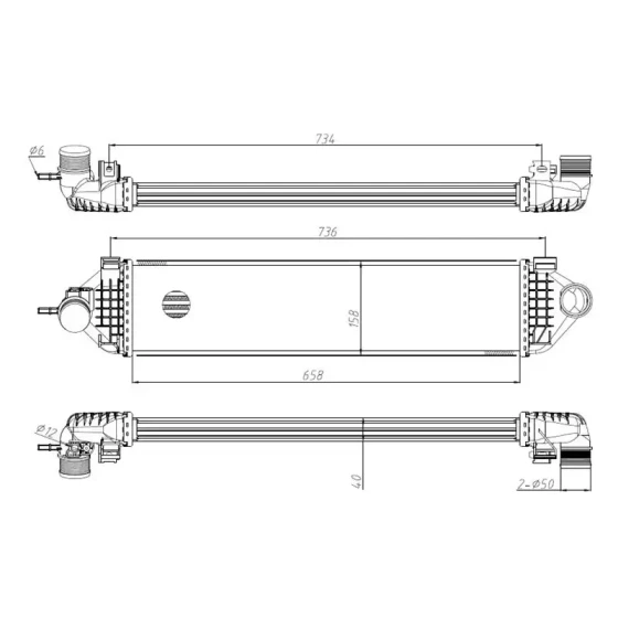 MGA Turbo Radyatörü – 80457 / OEM BV619L440AF ürün görseli