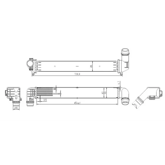 MGA Turbo Radyatörü – 80526 / OEM 144960024R ürün görseli