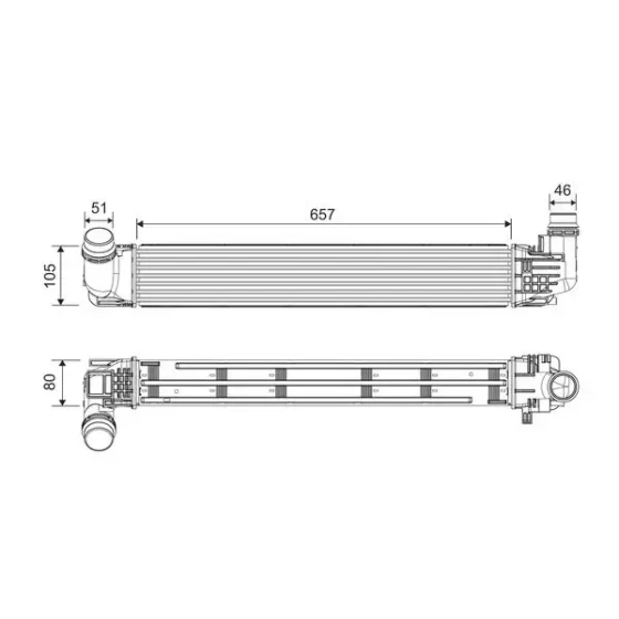 Valeo Turbo Radyatörü – 818228 / OEM 8200880552 ürün görseli