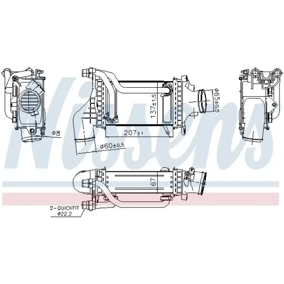 Nissens Turbo Radyatörü – 961455 / OEM A2740900614 ürün görseli