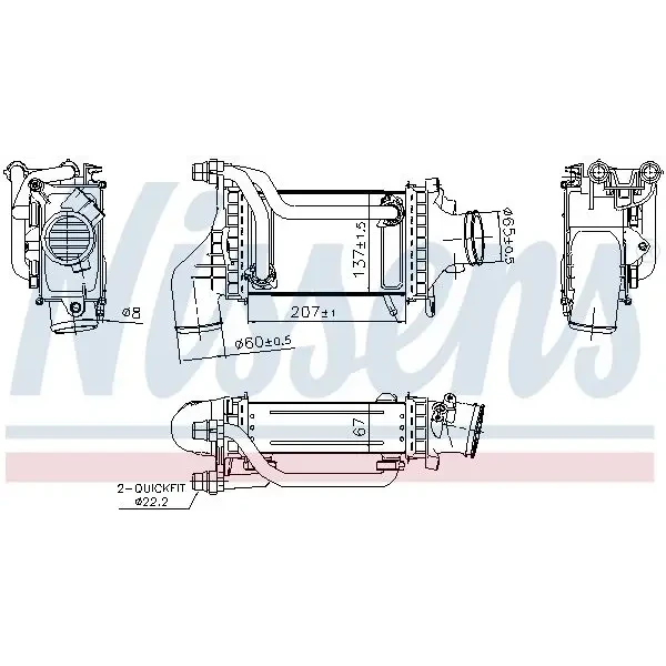 Nissens Turbo Radyatörü – 961455 / OEM A2740900614