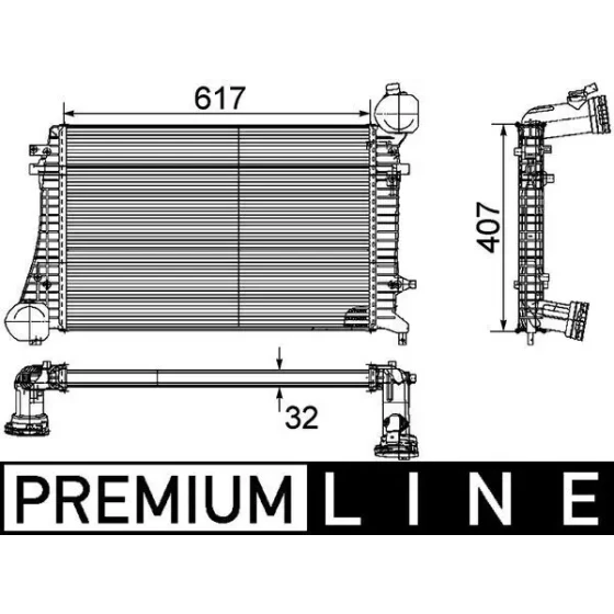 Mahle Turbo Radyatörü – CI162000P / OEM 3C0145803G ürün görseli