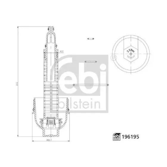 FEBI Yağ Filtre Kapağı – 196195 / OEM 11427789323 ürün görseli