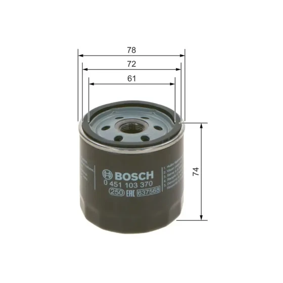 Bosch Yağ Filtresi – 0451103370 ürün görseli