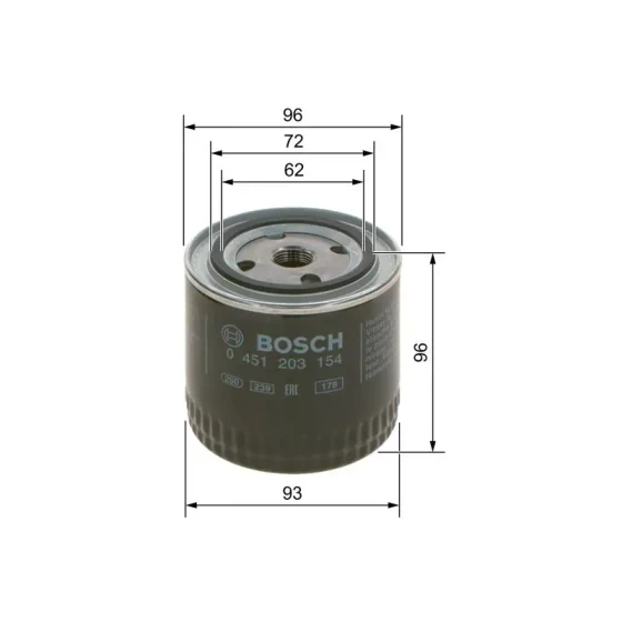 Bosch Yağ Filtresi – 0451203154 ürün görseli