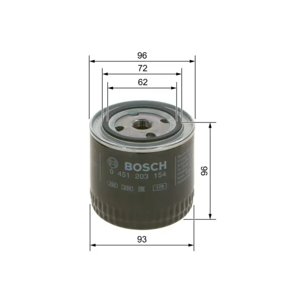 Bosch Yağ Filtresi – 0451203154