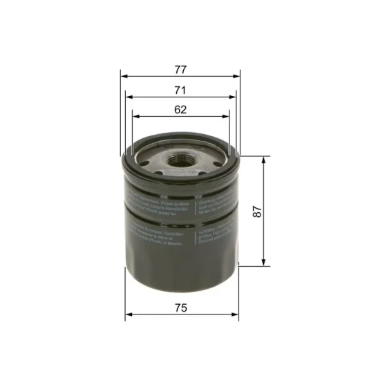 Bosch Yağ Filtresi – 09864B7023 ürün görseli