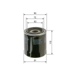 Bosch Yağ Filtresi – 0986TF0072
