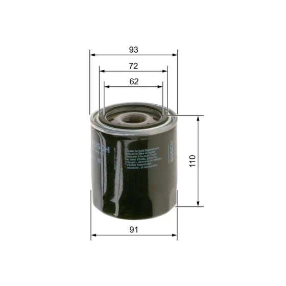 Bosch Yağ Filtresi – 0986TF0072 ürün görseli