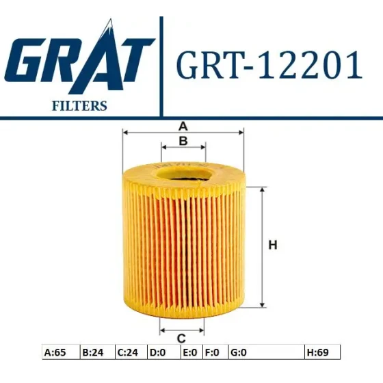 GRAT Yağ Filtresi – 12201 / OEM 6C1Q6744BA ürün görseli