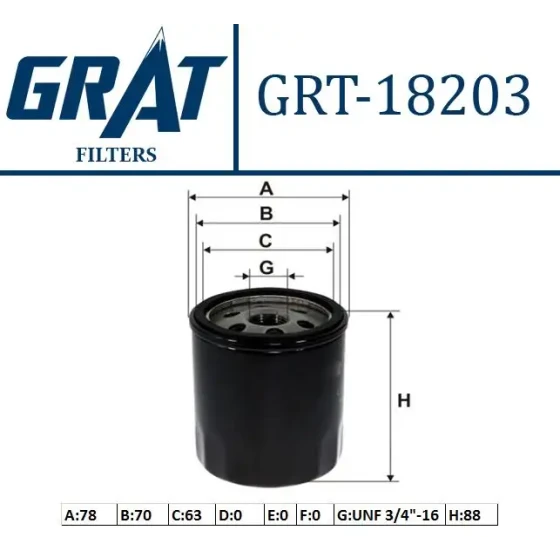 GRAT Yağ Filtresi – 18203 / OEM 90915YZZJ3 ürün görseli