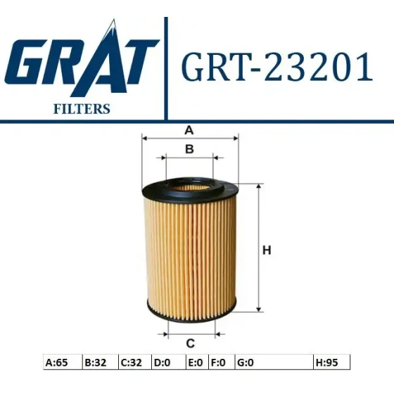 GRAT Yağ Filtresi – 23201 / OEM 15430RSRE01 ürün görseli