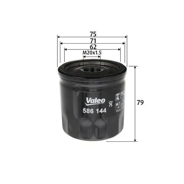 Valeo Yağ Filtresi – 586144