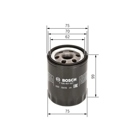 Bosch Yağ Filtresi – F026407027 / OEM MN960320 ürün görseli
