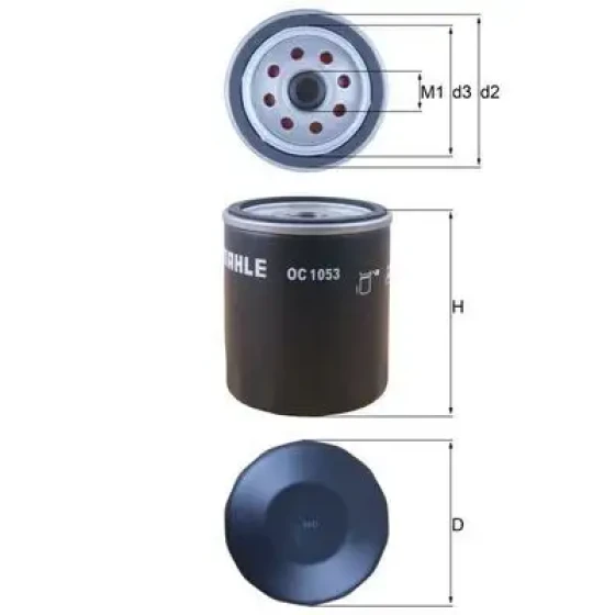Mahle Yağ Filtresi – OC1053 / OEM 03L115561 ürün görseli
