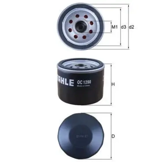 Mahle Yağ Filtresi – OC1290 / OEM 1731840025 ürün görseli