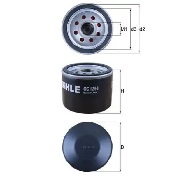 Mahle Yağ Filtresi – OC1290 / OEM 1731840025
