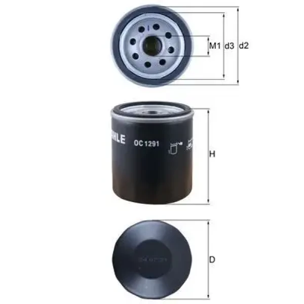 Mahle Yağ Filtresi – OC1291 / OEM 03L115561A