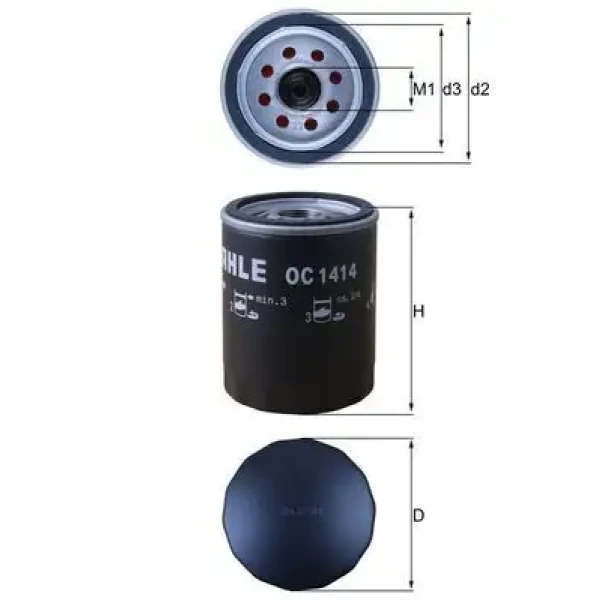 Mahle Yağ Filtresi – OC1414 / OEM GK2Q6714AA