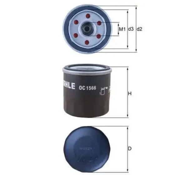 Mahle Yağ Filtresi – OC1566 ürün görseli
