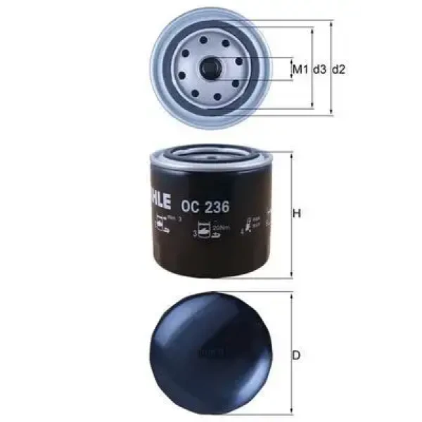 Mahle Yağ Filtresi – OC236