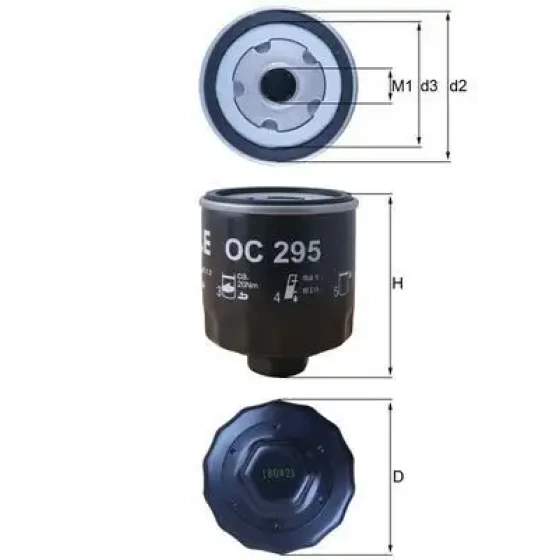 Mahle Yağ Filtresi – OC295 ürün görseli
