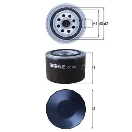 Mahle Yağ Filtresi – OC384 ürün görseli