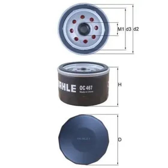 Mahle Yağ Filtresi – OC467 ürün görseli