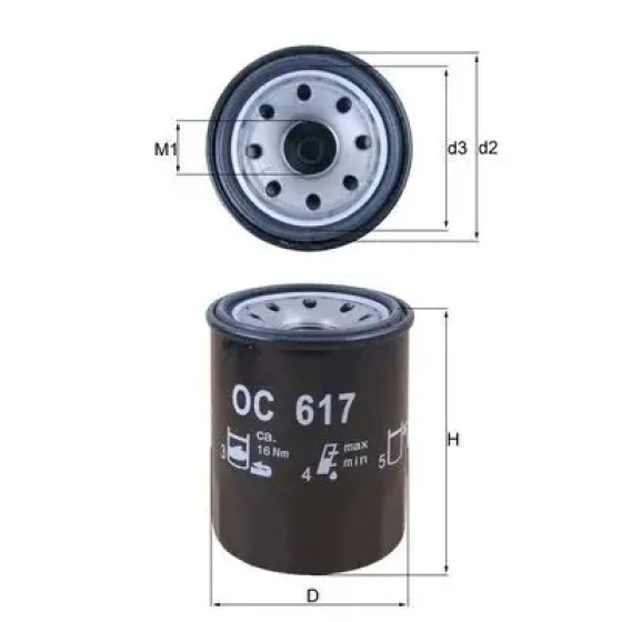 Mahle Yağ Filtresi – OC617 ürün görseli